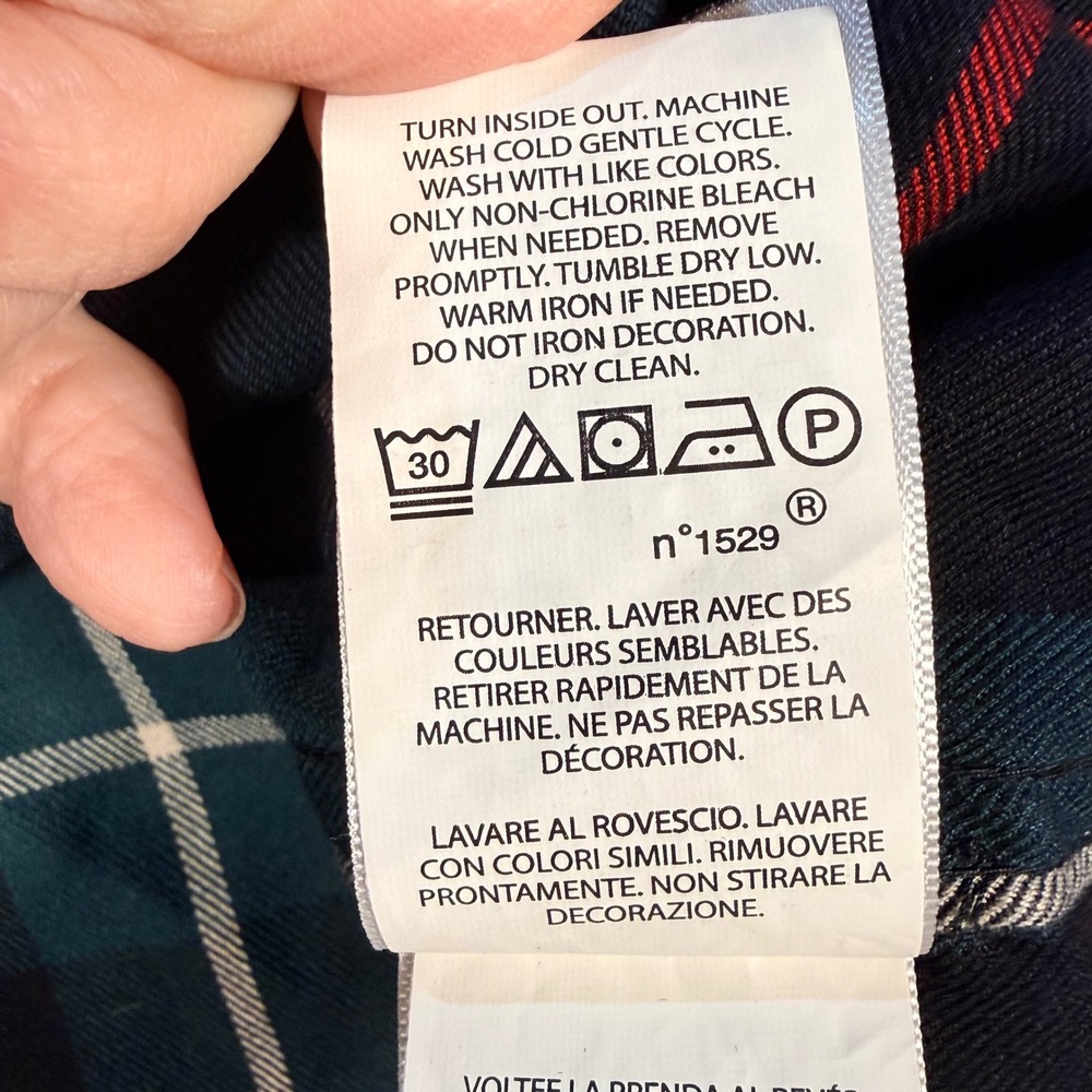Lauren Ralph Lauren Womens M Plaid Monogram Button Down Dark Academia Preppy - Picture 8 of 16